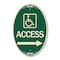 Signmission Access With Updated Isa Symbol and Right Arr, 12 In X 18 In Architectural, Heavy Gauge Aluminum A-OV-G-1218-24357 - alternate 1