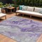 Homeroots 10' X 14' Purple And Ivory Abstract Washable Indoor Outdoor Area Rug 617607 - alternate 1