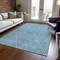 Homeroots 10' X 14' Teal Blue And Ivory Geometric Washable Indoor Outdoor Area Rug 612147 - alternate 9