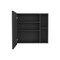 Homeroots 20" Black Wood Floating Single Door Bathroom Vanity And Medicine Cabinet With Mirror 543587 - alternate 5