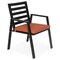 Leisuremod Chelsea Modern Patio Dining Armchair in Aluminum with Removable Cushions, Orange CC20BL-OR - alternate 1