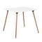 Homeroots 32" White and Natural Wood Square Dining Table 568216 - alternate 7