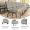 Flash Furniture Gray Dot Fabric Church Chair, PK4 4-FD-CH0221-4-SV-GYDOT-BAS-GG - alternate 9