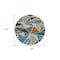 Homeroots 8' Gray Copper And Brown Round Geometric Washable Indoor Outdoor Area Rug 600368 - alternate 7