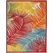 Homeroots 5' X 7' Orange Yellow Red Blue And Green Palm Leaf Indoor Outdoor Area Rug 550357 - alternate 9