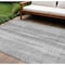 Homeroots 9' X 12' Silver Gray And Graphite Botanical Leaves Washable Indoor Outdoor Area Rug 581994 - alternate 1