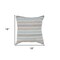 Homeroots Set of Four 18" X 18" Blue Beach Chevron Cotton Zippered Pillow, 4PK 535277 - alternate 4