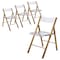 Leisuremod Menno Acrylic Folding Chair in Brushed Gold Finish with Stainless Steel Frame, Brushed Gold, 4PK MFBG15CL4 - alternate 1