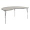 Flash Furniture Commercial Adjustable Height Kidney Activity Table-Standard Legs in LTGY XU-A4872-KIDNY-LTGRY-T-A-GG - alternate 1