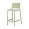 Homeroots Set of Four 26" Green Heavy Duty Plastic Low Back Outdoor Counter Height Bar Chairs 565369 - alternate 1