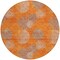 Homeroots 8' Orange Silver And Peach Round Polka Dot Washable Indoor Outdoor Area Rug 614685 - alternate 7