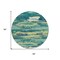 Homeroots 8' Emerald And Lime Green Round Abstract Washable Indoor Outdoor Area Rug 612499 - alternate 8