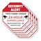 Signmission Security Alert This Farm Under 24 H, 10 inch X 10 inch, Aluminum Metal Signs, 5PK OC-A-5Pack-10-329 - alternate 1