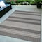 Homeroots 6' X 9' Blue and Gray Striped Stain Resistant Indoor Outdoor Area Rug 531652 - alternate 1