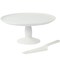Martha Stewart 12 Inch Fine Ceramic Round Cake Stand With Server in White 750121012M - alternate 5