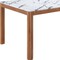 Homeroots 63" White And Natural Faux Marble And Solid Wood Dining Table 602242 - alternate 5