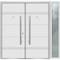 Vdomdoors Steel Double Doors Deux 1705 White Enamel Sidelight Exterior Black Window Stainless Inserts Single DEUX1705DEXD-BEM-RH-W72+16 x H80 - alternate 1