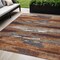 Homeroots 5' X 8' Copper Rust And Ivory Abstract Washable Indoor Outdoor Area Rug 612492 - alternate 1