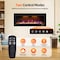 Edendirect 44.02-in W Black Wall mount LED Flat wall Electric Fireplace with Remote Control Included ZR-BI42 - alternate 8