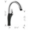 Blanco Artona Pull-Down 1.5 GPM, PVD Steel/Coal Black 526401 - alternate 3