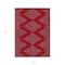 Homeroots 5' X 8' Red And Gray Geometric Washable Indoor Outdoor Area Rug 598783 - alternate 9