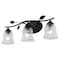 Vaxcel Fairwood 21 in. 3-Light Rustic Black Bathroom Vanity Fixture, Clear Glass Shade W0511 - alternate 1