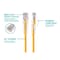 Monoprice Slim Cat6 Utp Network Cable, 2 ft.Yellow 13526 - alternate 5