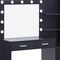 Homeroots 46" Black Wood Lighted Two Drawer Dresser 714256 - alternate 5