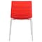 Leisuremod Astor Plastic Dining Chair with White Steel Base Water Ripple Design in Transparent Red ACW-20TR - alternate 9