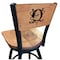 Holland Bar Stool Co 36" Blk Wrinkle Anaheim Ducks Swivel Bar Stool, Laser Engraved Back L03836BWMedMplAAnaDksMedMpl - alternate 1