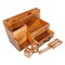 Homeroots Natural Rustic Wood Desk or Counter Organizer 400941 - alternate 1