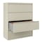 Hirsh 42" W 4 Drawer Lateral File Cabinet, Putty, A4/Legal/Letter 17459 - alternate 5