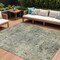 Homeroots 9' X 12' Pewter And Beige Abstract Washable Indoor Outdoor Area Rug 630535 - alternate 1