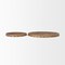 Homeroots Set of Two Natural Light Brown Round Wood Handmade Serving Trays 609085 - alternate 8