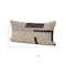 Homeroots 14" X 26" Beige And Dark Brown Lumbar Color Block Wool Blend Throw Pillow Cover with Texture 608186 - alternate 4