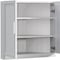 Homeroots Set Of Two White Wood Corner Accent Cabinet With Two Doors 712116 - alternate 6