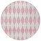 Homeroots 8' Pink And Ivory Round Geometric Washable Indoor Outdoor Area Rug 577093 - alternate 6