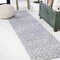 Jonathan Y Balansat Moroccan Diamond Light Gray 2 ft. x 8 ft. Indoor/Outdoor Runner Rug IBZ100C-28 - alternate 1