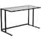 Flash Furniture Glass Desk Glass Top Desk w/Black Pedestal Frame, 23-1/2" D X 29-1/4" H, 47-1/4" W X Glass NAN-WK-055-GG - alternate 1
