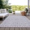 Homeroots 5' X 8' Lavender And Ivory Geometric Washable Indoor Outdoor Area Rug 613784 - alternate 8
