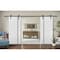 Sartodoors Sturdy Double Barn Door with Hardware, Planum 0016 White Silk and Aluminum Strips, 13FT Rail Hanger PLANUM0016DB-WS-6484 - alternate 1