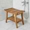 Homeroots Contemporary Teak Shower Bench With Shelf In Natural Finish 376723 - alternate 6