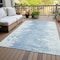 Homeroots 10' X 14' Sky Blue And Denim Blue Abstract Washable Indoor Outdoor Area Rug 582439 - alternate 8