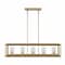 Jonathan Y Anna 38.5" Linear 5-light Metal/Glass LED Pendant, Brass Gold JYL7414C - alternate 13