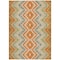 Homeroots 3' X 5' Beige Orange And Red Geometric Washable Indoor Outdoor Area Rug 581521 - alternate 9
