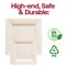Smarty Had A Party Ivory Square Plastic Plates Dinnerware Value Set (120 Dinner Plates + 120 Salad Plates), 240PK 6939VP-CASE - alternate 8
