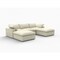 Homeroots 120" Beige Linen Modular Sofa With Ottoman And Storage 714559 - alternate 1
