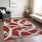 Homeroots 3' X 5' Red Beige And Gray Abstract Washable Indoor Outdoor Area Rug 599160 - alternate 8