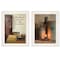 Homeroots Set Of Two What I Love Most 1 White Framed Print Wall Art, 2PK 405992 - alternate 1