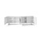 Homeroots 94" White Glass Solid Console Table 320844 - alternate 4